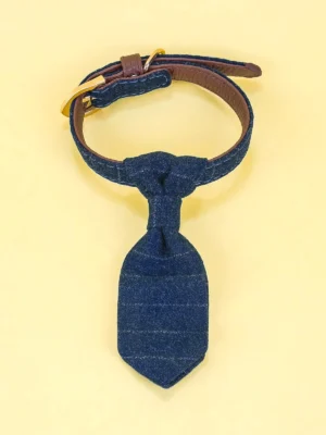 Denim Necktie Collar